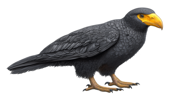 Yellowbeaked bird on checkered background, a captivating visual study of avian beauty and geometric patterns