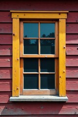 Weathered wood siding, single-pane window, rustic frame , texture, countryside