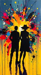 Vivid Ink Splatter