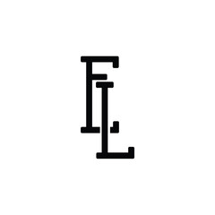 EL monogram logo design letter text name symbol monochrome logotype alphabet character simple logo