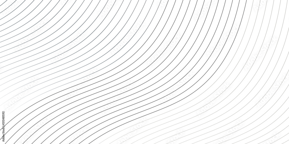 Poster curve wave seamless pattern line texture. abstract white and gray vector wave elegant striped diagon