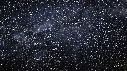 Field of stars in the night sky, surrounded by an empty dark center. Background of the universe with a cloudless sky against a black backdrop.