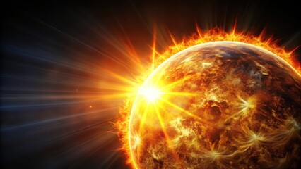 Fototapeta premium Solar Flare Over Black Background, sunlight, shadows, sunlight, shadows, photgraphy, natural light,sun flare