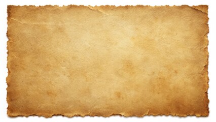 Distressed vintage paper with torn edges and subtle texture background for product photography