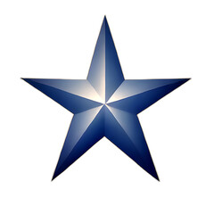 Blue star transparent background Generative AI
