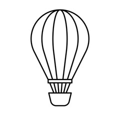 Simple hot air balloon icon. Vector.