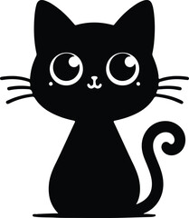 Simple cat vector silhouettes