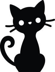 Simple cat vector silhouettes