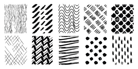 Grungy Vector Graphic Elements &ndash; Street Art Textures & Hand-Drawn Scribbles