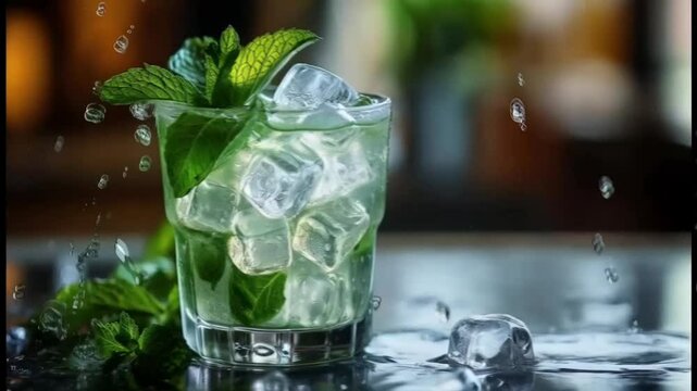The ice mint drink was refreshingly cool, with a burst of minty flavor that invigorated the senses on a hot day.