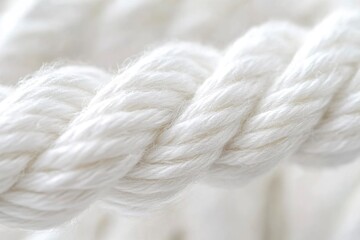 Close-up of a white rope texture, macro shot. Background with soft focus on the rope and fabric. Stock photo contest winner, stock photo, photography, high resolution