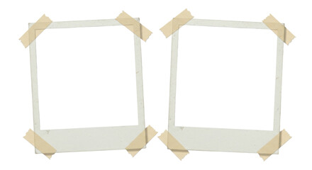 Two Blank Vintage Photo Frames with Tape