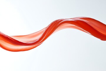 Dynamic Red Liquid Splash Art