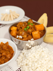 Doro Wot or Doro Wat is a tasty Ethiopian dish that is mostly served on religious holidays and occasions. AI generated illustration