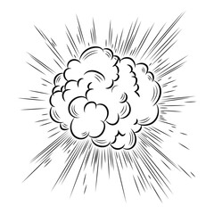 Comic boom effect. Cartoon. Bang and pow splashes. Hand drawn sketch doodle action effect.