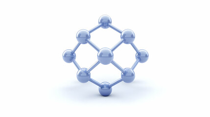 Fototapeta premium Abstract Representation of Molecular Structure on White Background
