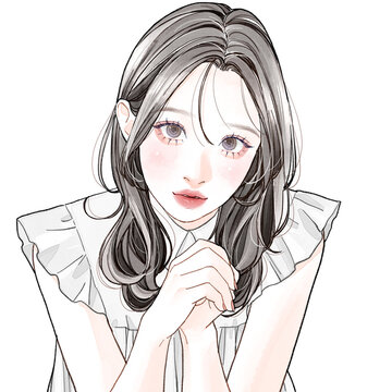 上目づかいでおねだりする女性