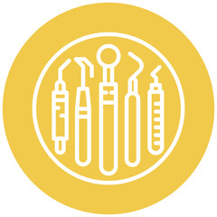 Dental Cleaning Tools Vector Icon