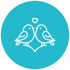 Lovebirds Vector Icon