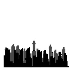 Obraz premium City Skyline Silhouette