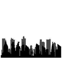 Obraz premium City Skyline Silhouette