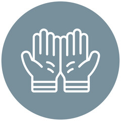 Obraz premium Fire Safety Gloves Vector Icon