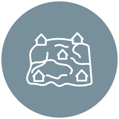 Village Map Vector Icon