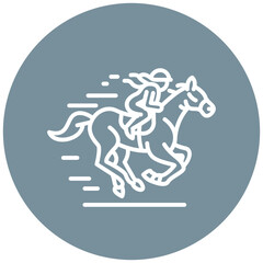 Horse Racing Vector Icon