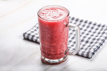 Strawberry and banana cold smoothie