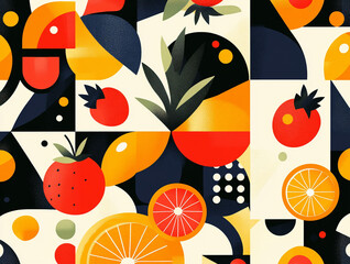 seamless pattern with fruits