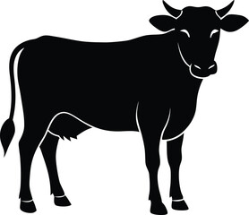 Cow Silhouette Vector, Cow Icon