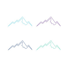 BLUE HILLS SIGN SYMBOL LOGO VECTOR ISOLATED ON WHITE
