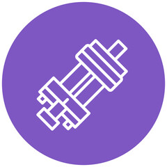 Hydraulic Cylinder Vector Icon