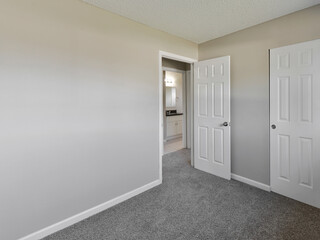 Modern residential empty bedroom interior