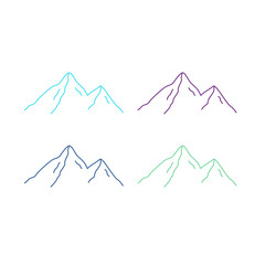 BLUE HILLS SIGN SYMBOL LOGO VECTOR ISOLATED ON WHITE
