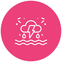 Flash Flood Vector Icon
