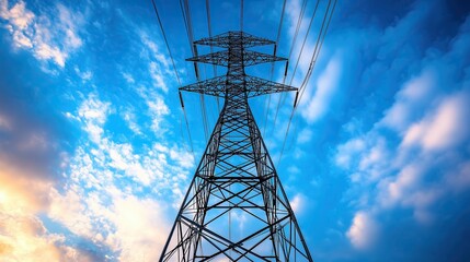 High voltage pole, transformer at an electric substation, electric current, electrical equipment, substation, distribution