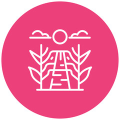 Corn Maze Vector Icon