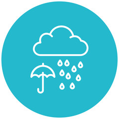 Obraz premium Light Rain Vector Icon