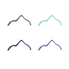 BLUE HILLS SIGN SYMBOL LOGO VECTOR ISOLATED ON WHITE
