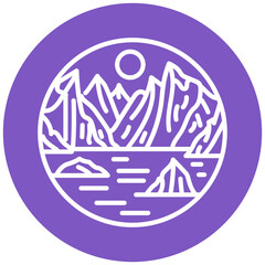Northern Fjords Vector Icon
