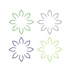 Obraz premium Eco Bio Leaves Product Sign Symbol Logo Vector 
