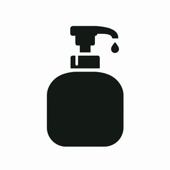Obraz premium very simple flat and minimalist Soap Dispenser silhouette in black on a white background