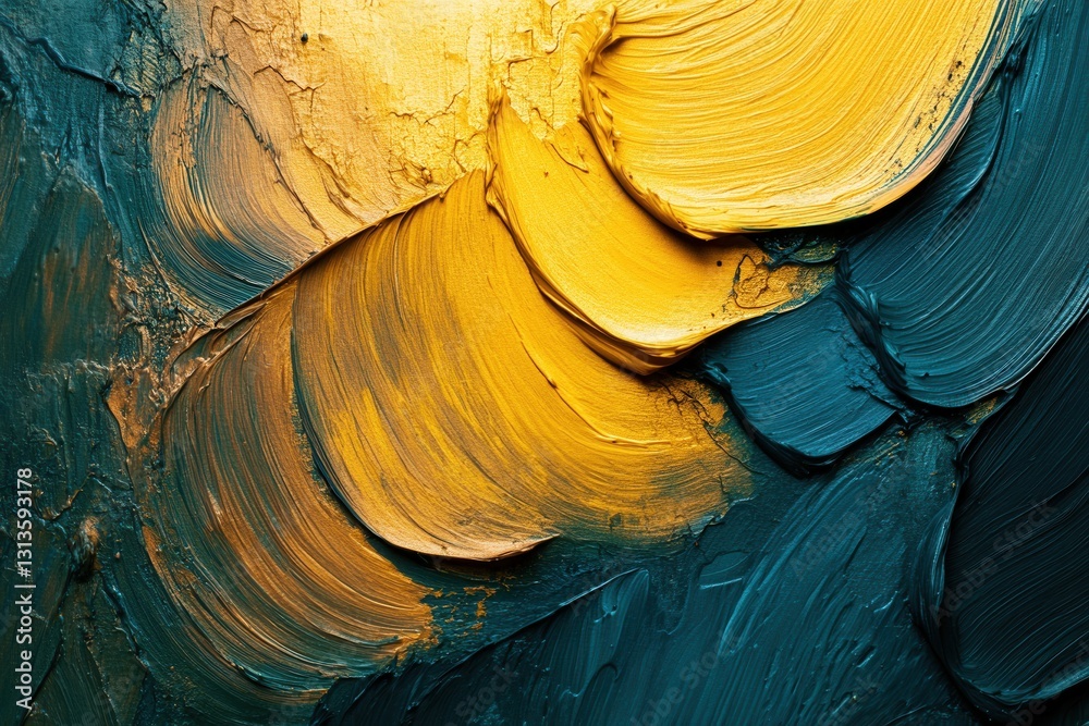 Leinwandbilder Abstract representation of nostalgia featuring a vintage color palette with warm golden glow and grainy texture Generative AI
