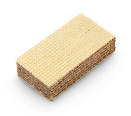 Chocolate wafers isolated on transparent background