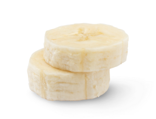 Banana slices isolated on transparent background