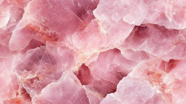 Pink Rose Quartz Texture Background - Seamless Pattern of Natural Stone