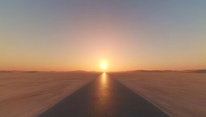 Fototapeta premium Desert Road at Sunset (1)