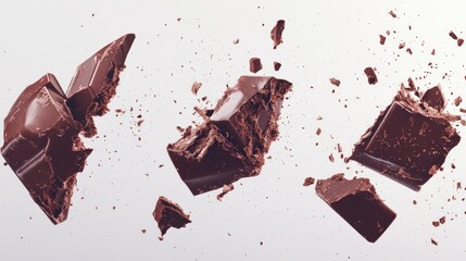 Shattered Chocolate: A Deliciously Dramatic Image