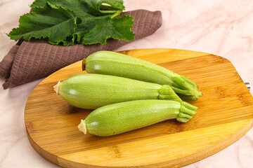 Green young small baby zucchini